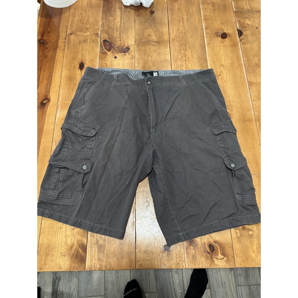 Ocean Pacific OP Men's Cargo Shorts Size 42 Charcoal Gray 100% Cotton Pockets‎